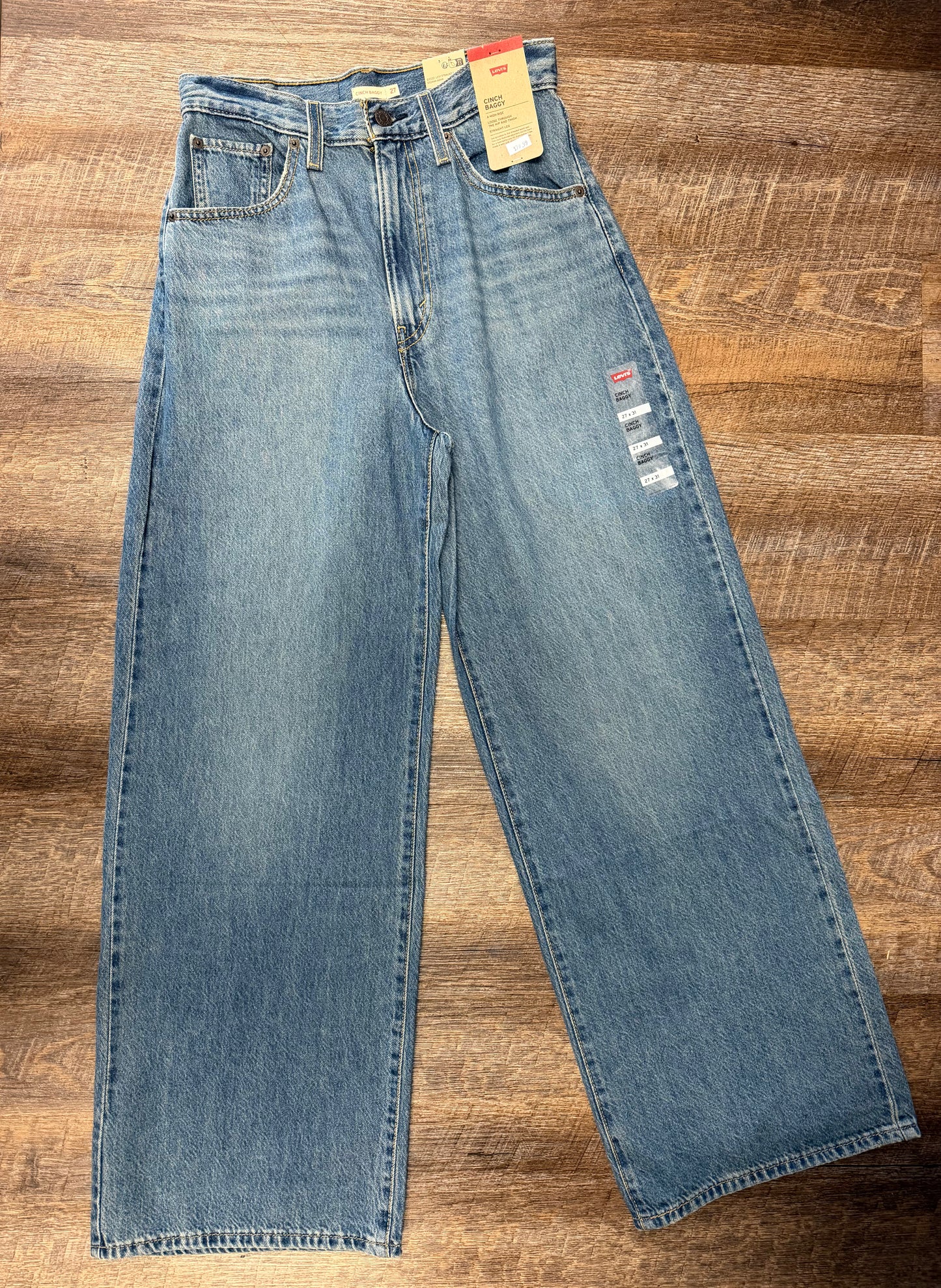 001UP-0002 Levi Women's Cinch Waist Baggy Chasing Dreams