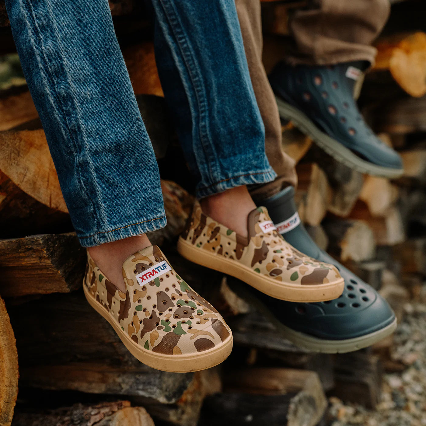 XKTFCDCM Xtratuf Kids' Duck Camo Cruiser Shoes