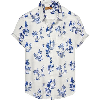 46261042 Happy Bay Men's Hawaiian Button Down
