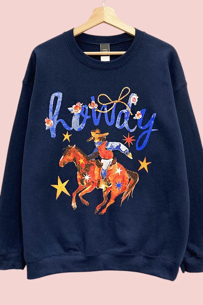 H7749TK Howdy Horse Sweatshirt