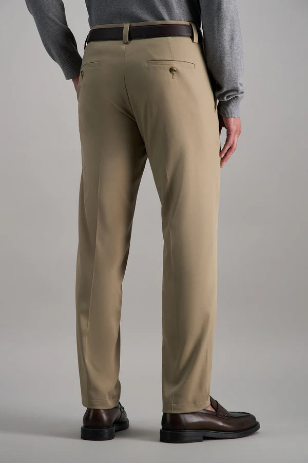 HC71080 Men's Haggar Straight Fit Cool Right Pant 281 Khaki HTR