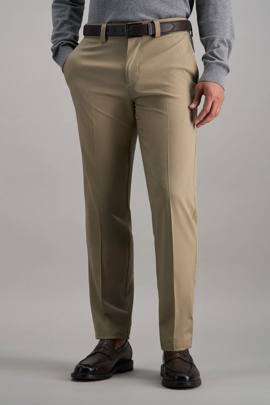 HC71080 Men's Haggar Straight Fit Cool Right Pant 281 Khaki HTR