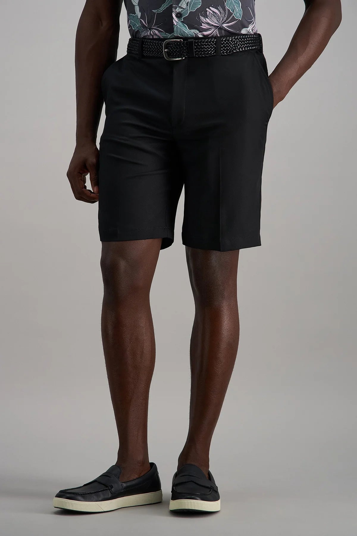 HS00438 Men's Haggar Cool 18 Pro Shorts 001 Black