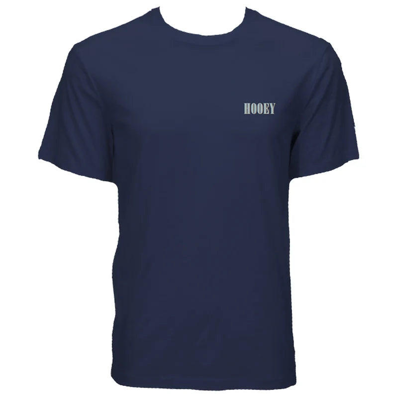 HT1911NV Hooey Men's Wild Ride Blue Crew Neck Short Sleeve Tshirt