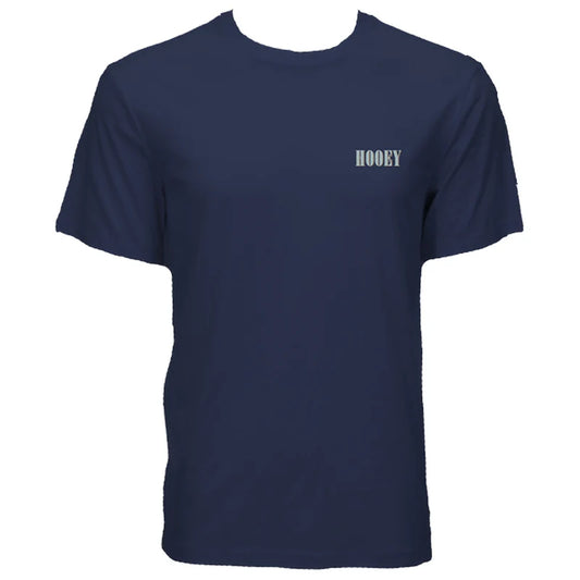 HT1911NV Hooey Men's Wild Ride Blue Crew Neck Short Sleeve Tshirt