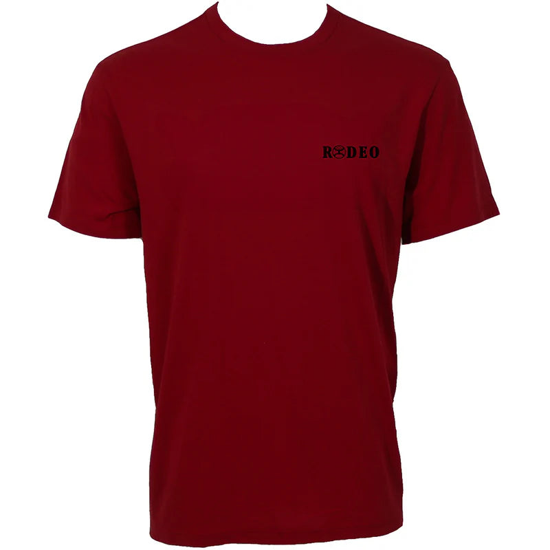HT2609RD Youth Boy's Rodeo Round-Up Red Dahlia Crew Neck T-Shirt