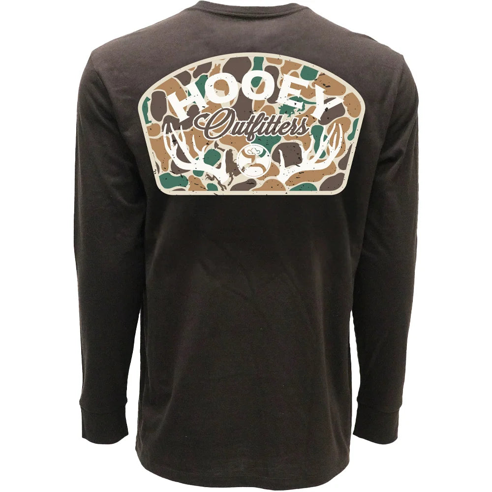 HT2615DKBR-Y Hooey Outfitters Youth Long Sleeve Tee - Dark Brown