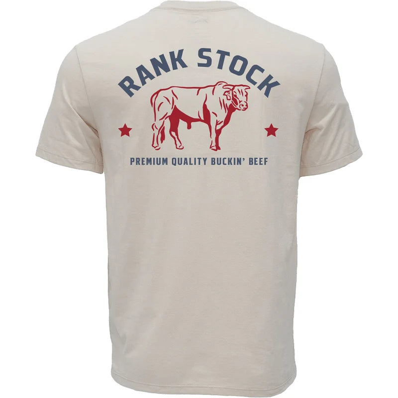 HT2619CR Hooey Men's White Crew Neck Short Sleeve T Shirt - Charbray