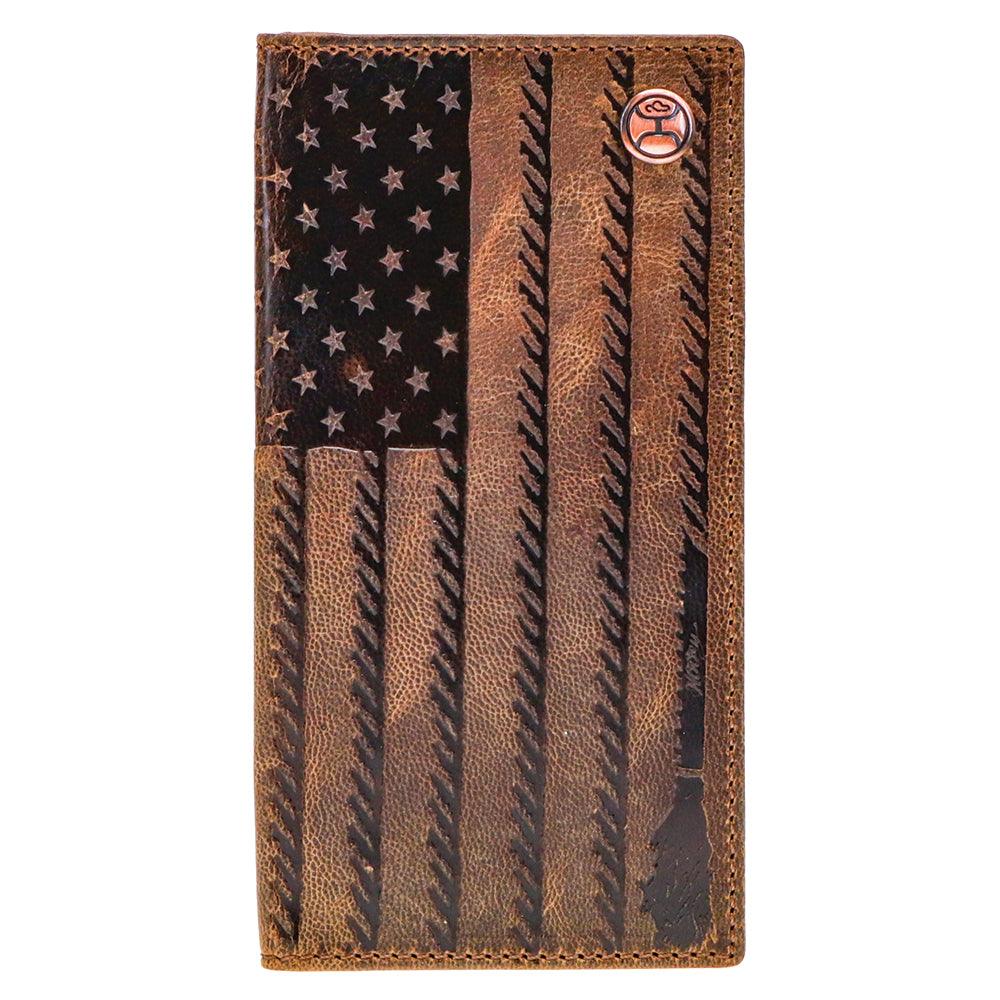 HW003-BRBK Hooey Liberty Roper Embossed Rodeo Wallet with Rivet