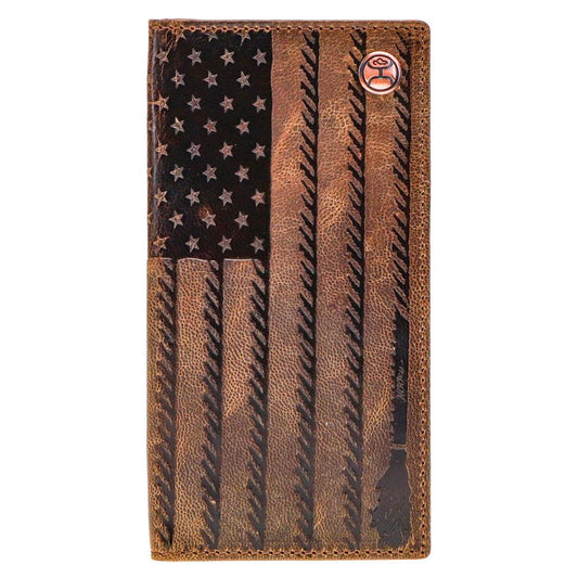 HW003-BRBK Hooey Liberty Roper Embossed Rodeo Wallet with Rivet