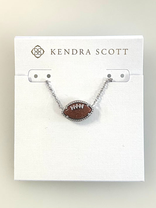 9608865358 Football Necklace Silver Kendra Scott