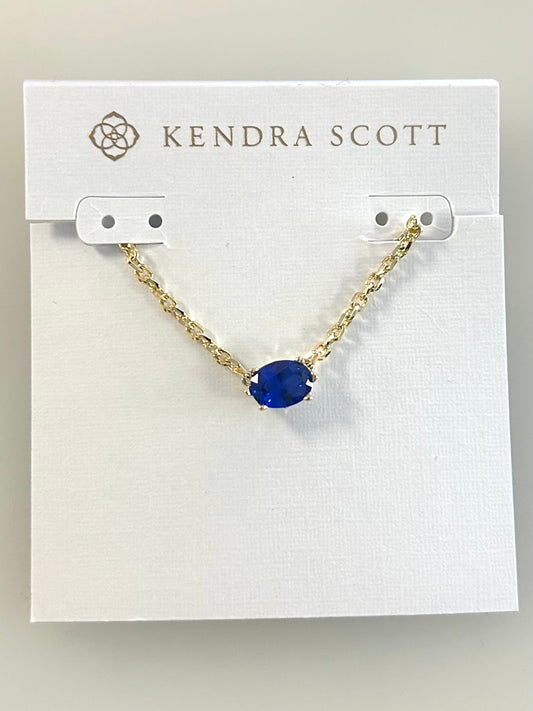 9608803556 Cailin Gold Blue Necklace Kendra Scott
