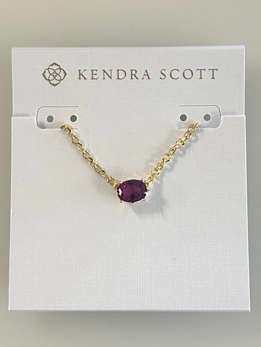 9608803550 Cailin Gold Purple Necklace Kendra Scott