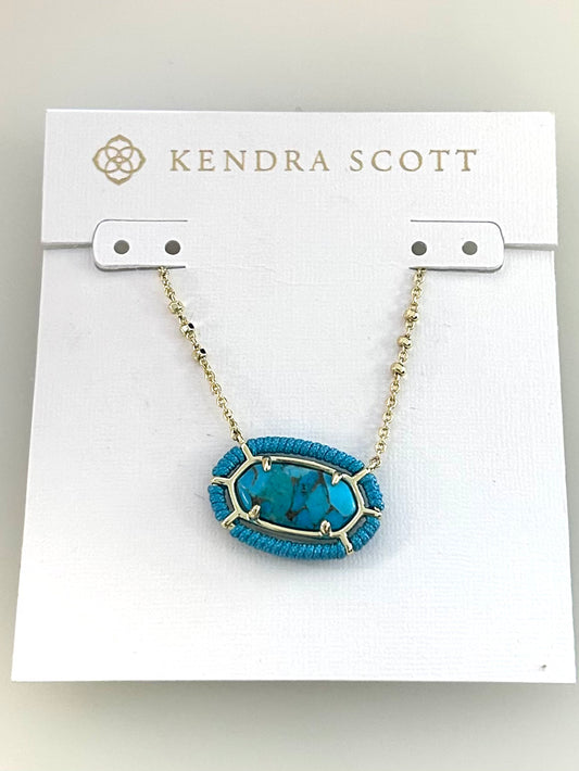 9608801803 Threaded Elisa Pendant Turquoise Kendra Scott
