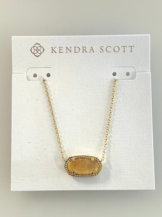 4217714621 Elisa Neck Gold Citrine Quartz Kendra Scott