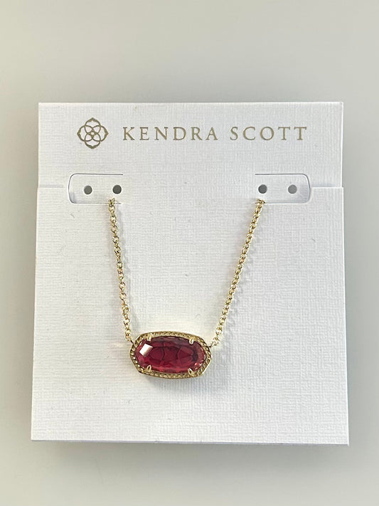 4217714614 Elisa Necklace Gold Clear Berry Kendra Scott