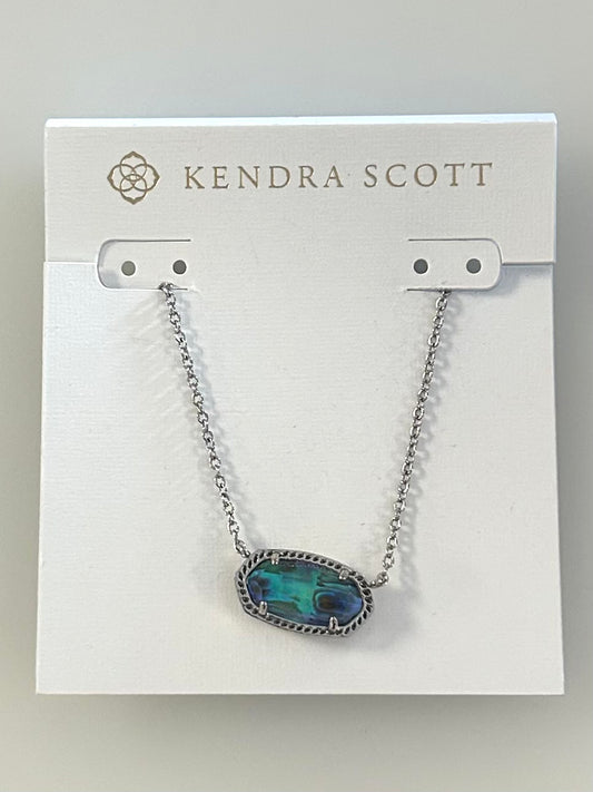 4217716018 Elisa Rhodium Abalone Shell Kendra Scott