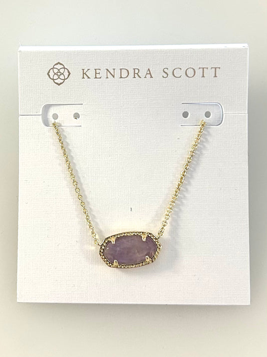 4217713087 Elisa Gold Purple Amethyst Necklace Kendra Scott