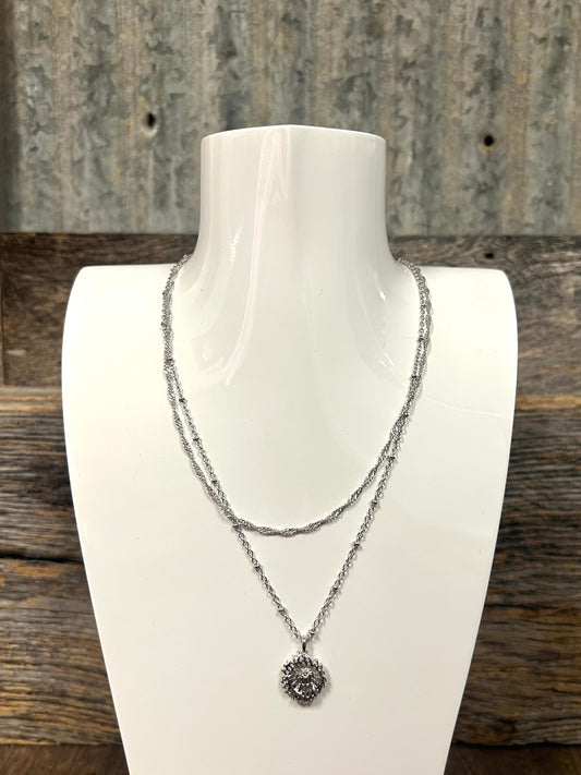 9608851198 Brielle Multi Strand Rhodium Kendra Scott