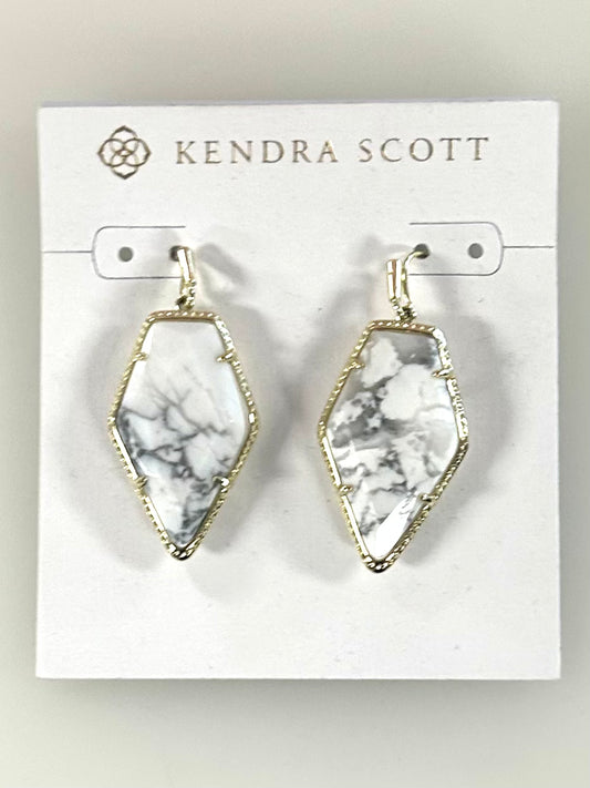 9608801811 Framed Tessa Drop Earring White Gem Kendra Scott