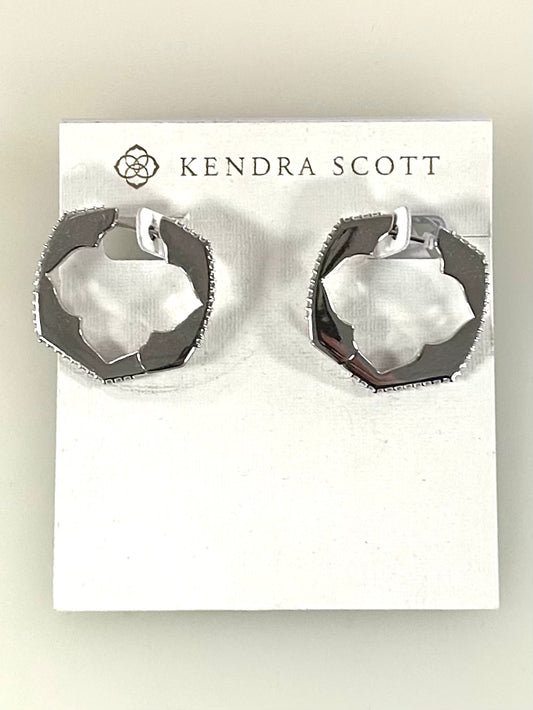 9608802931 Mallory Huggie Earring Silver Kendra Scott