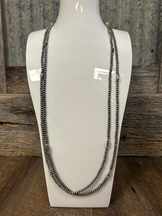 N1519 West & Co Dainty Faux Navajo Pearl Necklace