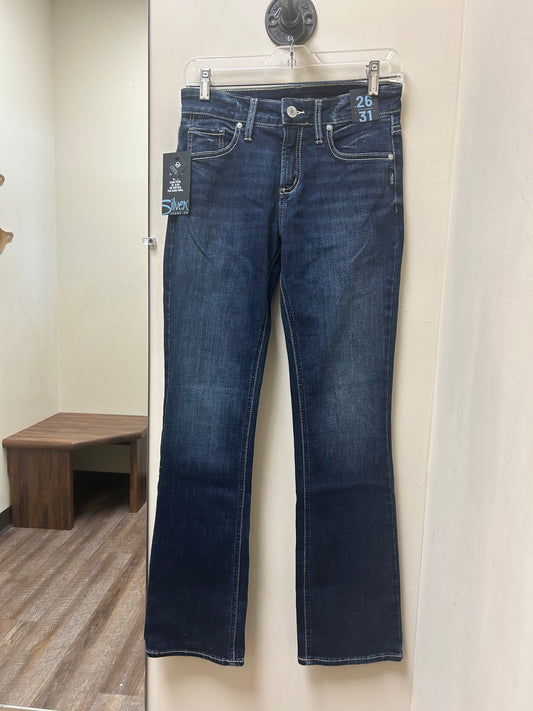 L03601ECF452 Silver Jean Co Elyse Slim Boot Cut Jean