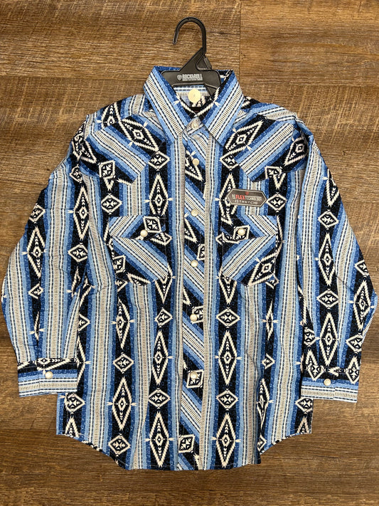 BBN2S06491 Rock&Roll Aztek Snap Up Shirt
