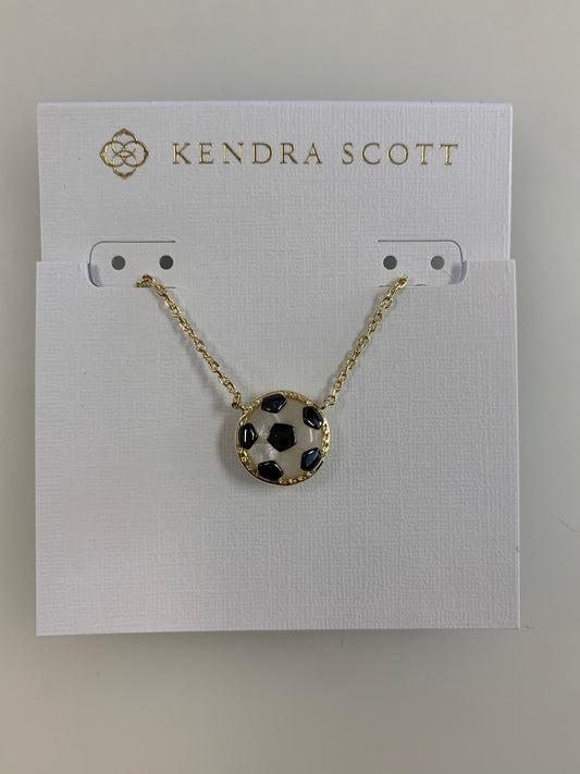 9608865461 Kendra Scott Soccer Gold Short Pendant Necklace