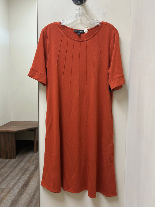 6369 N Touch Short Sleeve Rhonda Solid Pintuck Neck Dress