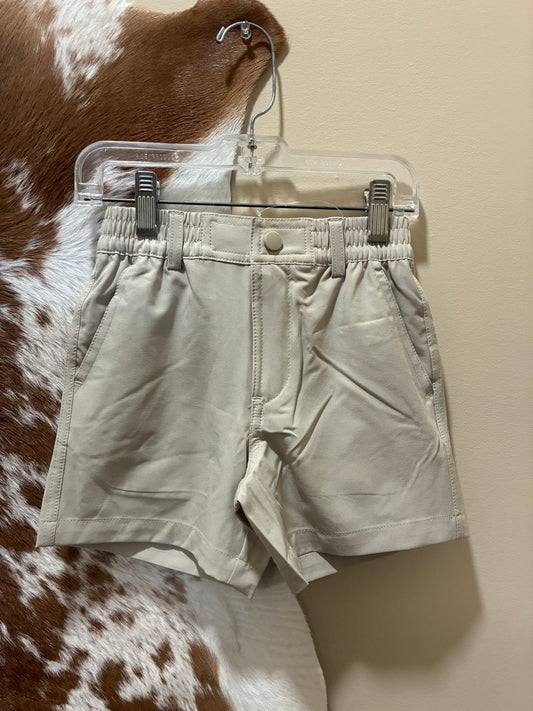 Y-ES-LK-AF Burlebo Youth Everyday Short Light Khaki with Flag Pocket