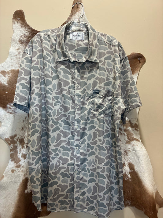 PBU-CDC Men's Burlebo Performance Button Up Shirt Deer Camo