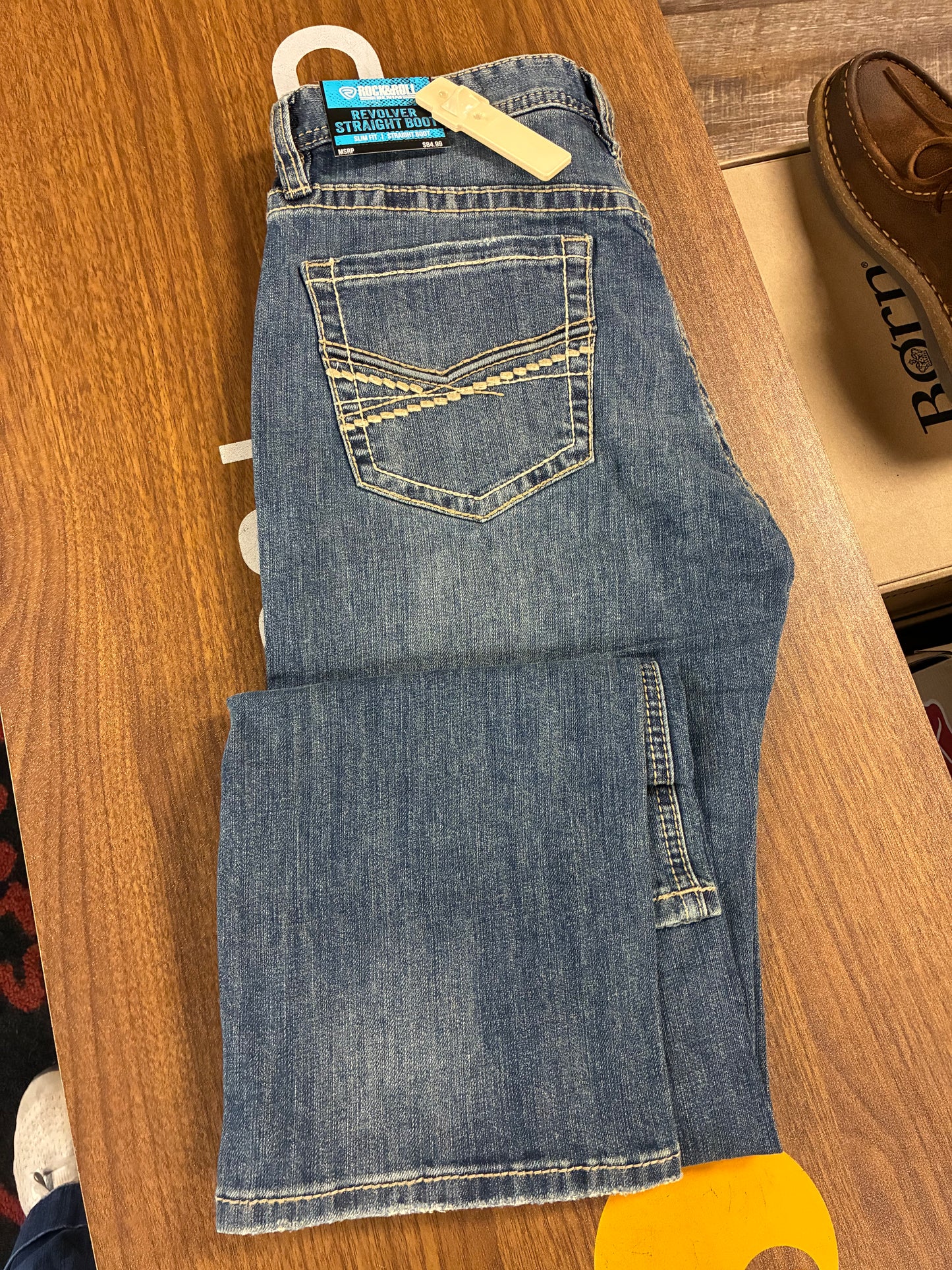 BM1RD08589 Men's Rock & Roll Cowboy Revolver Jeans - Slim Fit Straight Boot