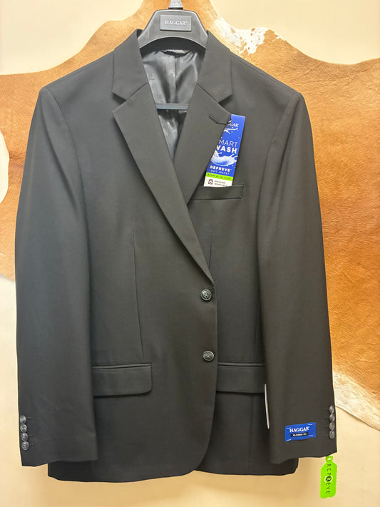 HZ01000 Haggar Classic Fit Mens Black Suit Jacket