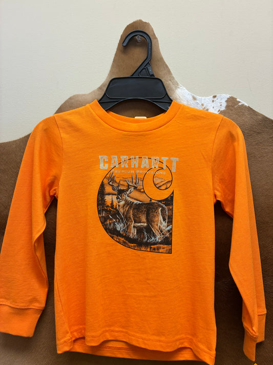 CA6757 E107 Carhartt Boys Long Sleeve Graphic Tee