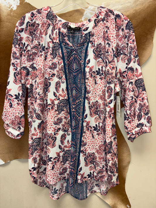 44P3 Southern Lady “Denim Darling”- DARKER INK CORAL TAN