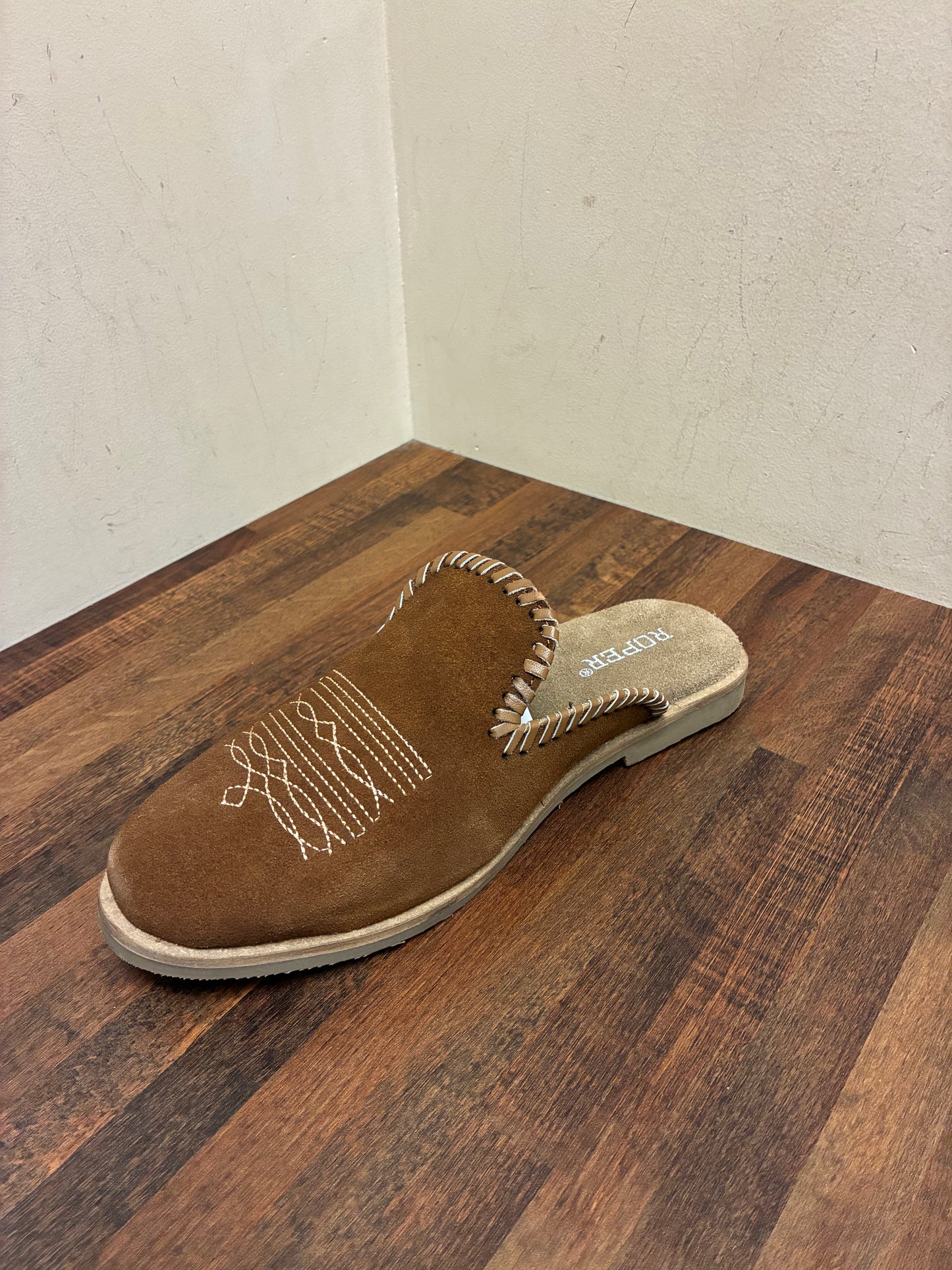 09-021-0608-3765 Roper Women’s Mule - Brown Cow Suede Mule