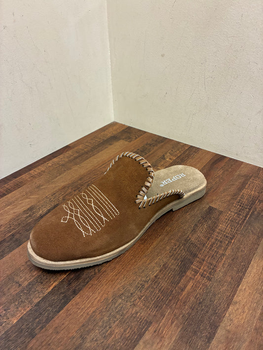 09-021-0608-3765 Roper Women’s Mule - Brown Cow Suede Mule