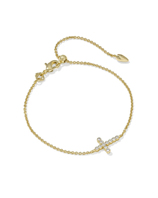 9608805247 Kendra Scott Gold Cross Braclet