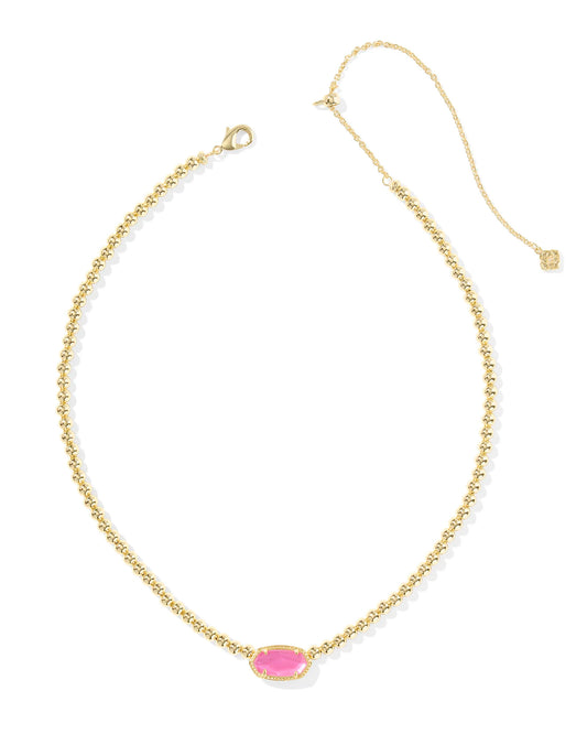 9608881544 Pink Elisa Beaded Gold Necklace