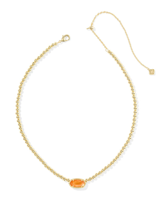 9608881704 Papaya Elisa Beaded Gold Necklace