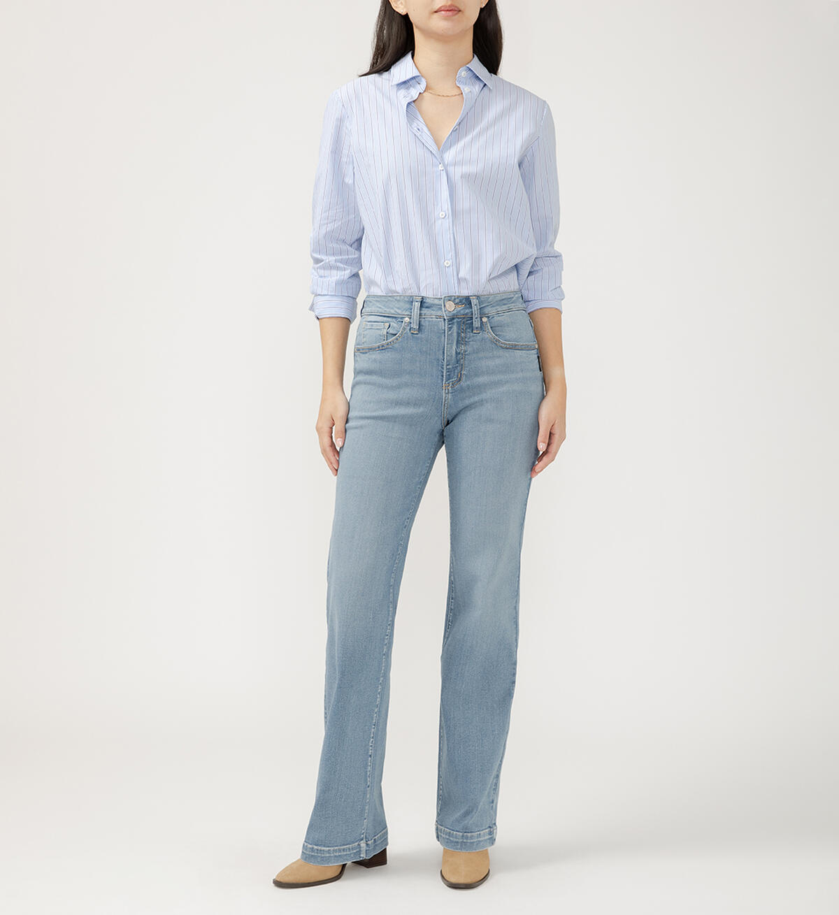 L94903LSS238 Silver Jean Co Avery Trouser