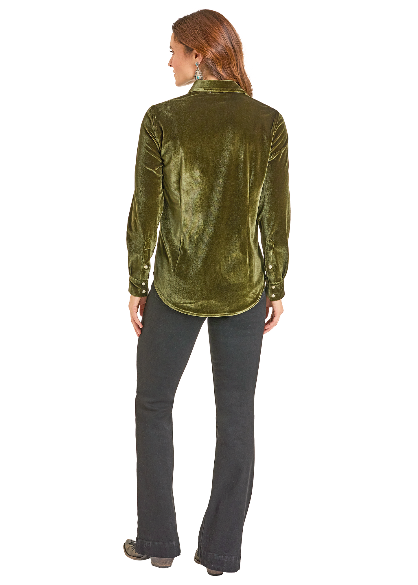 LWN2S07121 Panhandle Slim Green Snap Shirt