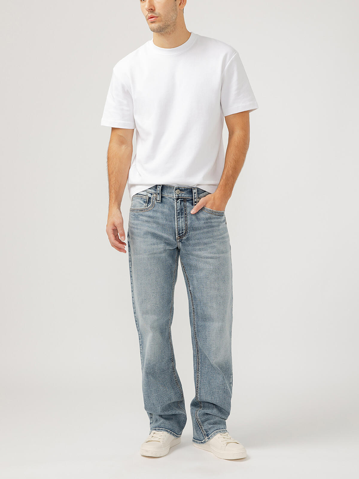 M42411EFS247 Silver Zac Relaxed Fit Straight Leg