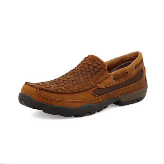 MDMS017 Twisted X Men's Slip On Driving Moc Basket Weave
