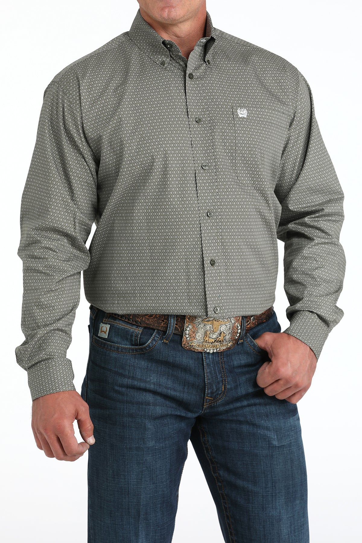 MTW1105981 Cinch Print Button Up Shirt