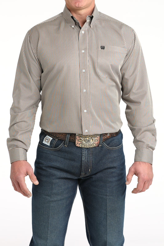 MTW1106021 BRN Cinch Button Down