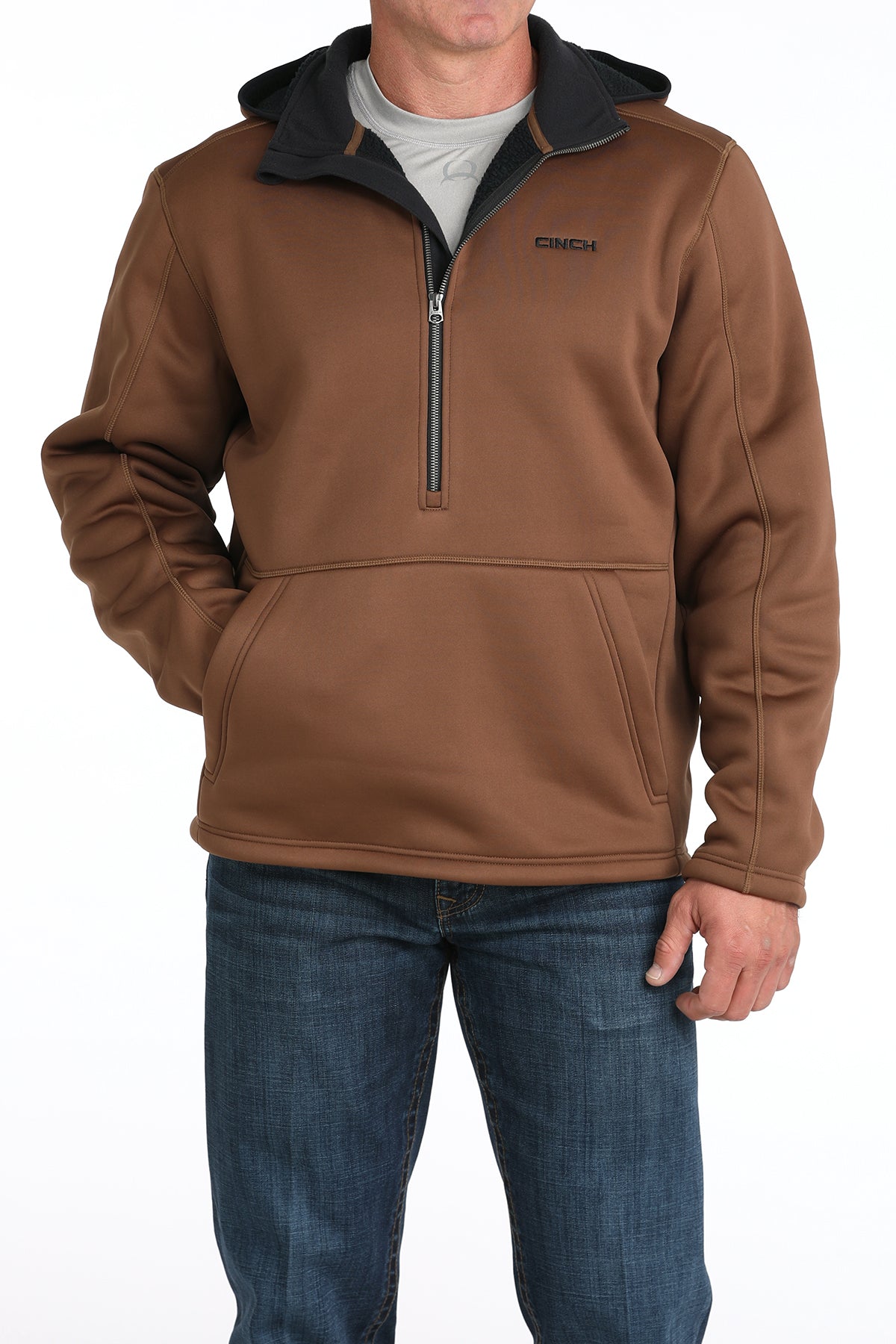 MWJ1915003 Cinch Men's Sherpa Hooded Pullover