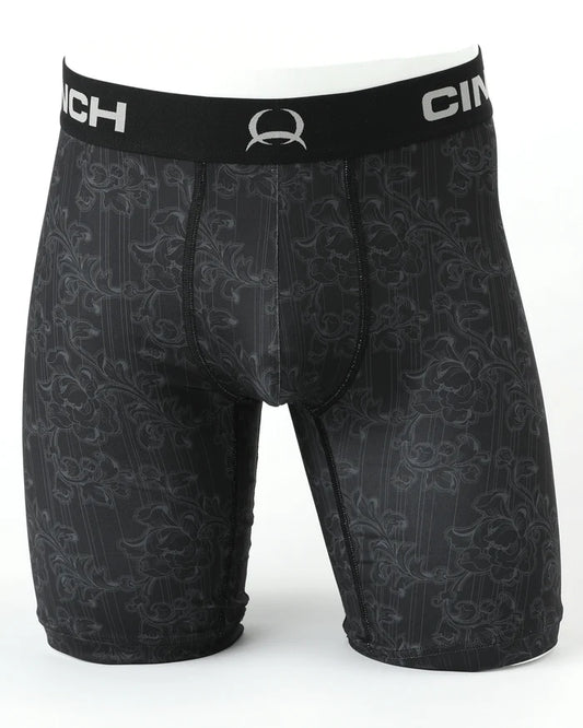 MXY6001030 Cinch 9" Black Floral Boxer Brief