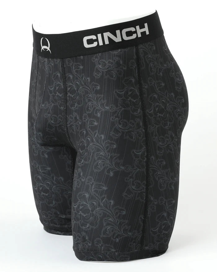 MXY6001030 Cinch 9" Black Floral Boxer Brief